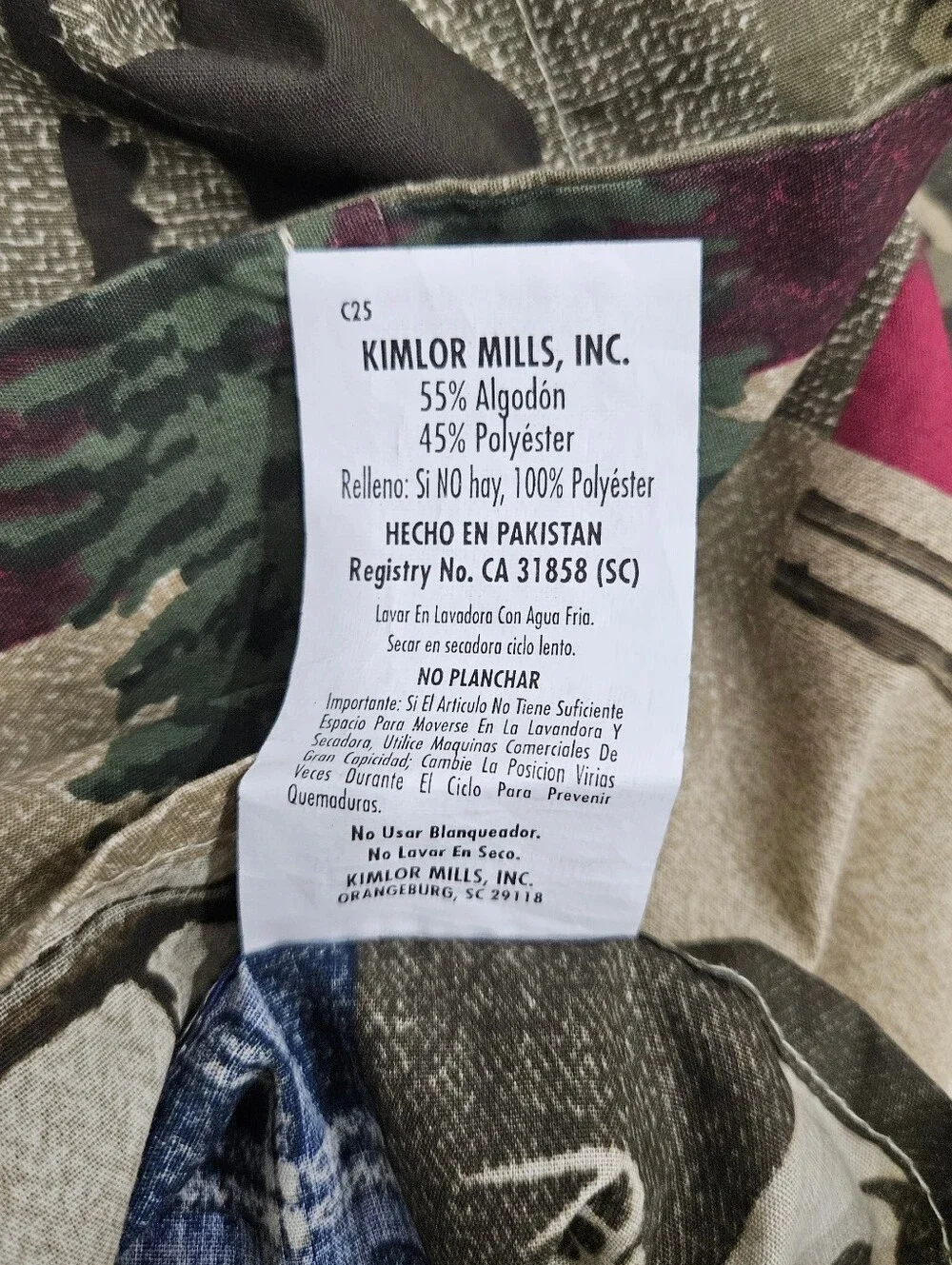 VTG Kimlor Mills Rustic Cabin Lodge Pillow Shams Woods Deer Bear Plaid Trees